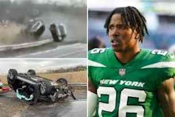 newly surfaced video shows moment jets cornerback loses control of sports car at 84 mph, runs motorist off road in horrifying crash